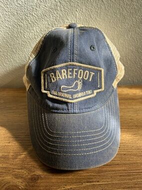 Barefoot Bar Blue & Tan Trucker Hat